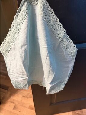 American Eagle Outfitters Mint Green Smocked Cami Top